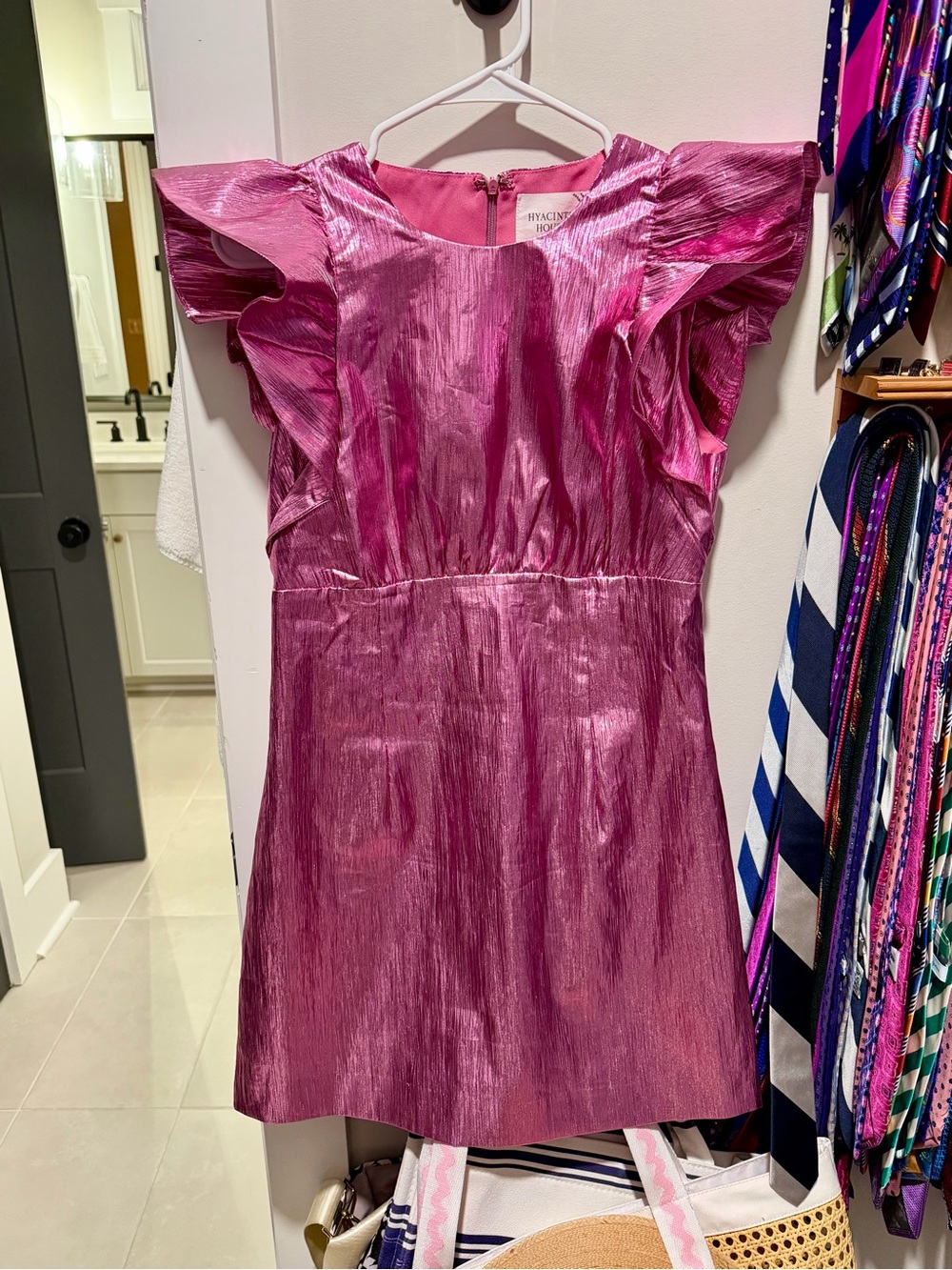Pink Plisse Coolidge Mini Dress by Hyacinth House